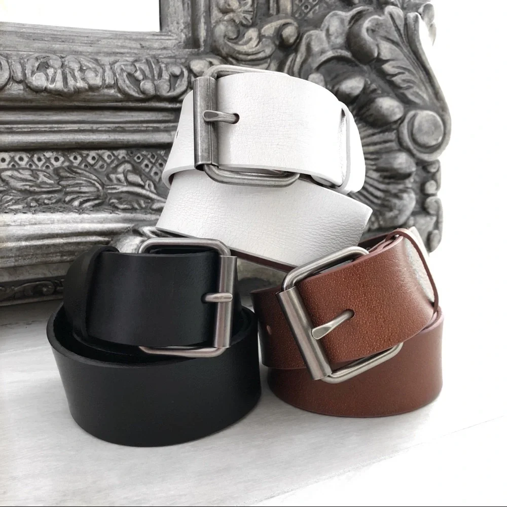 DOWNTOWN Brown Leather Belt